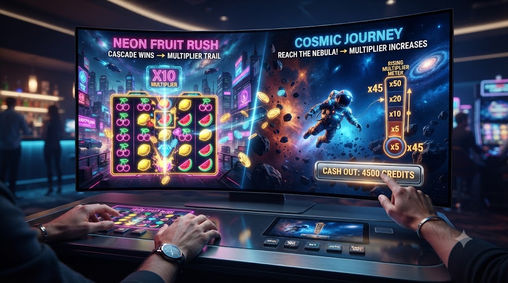 Kajian konsep permainan slot bertema futuristik modern
